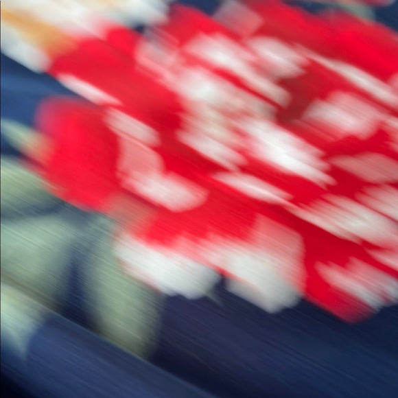 French Grey Red and Yellow Floral Flutter Sleeve Midi Sundress - Picture 6 of 13